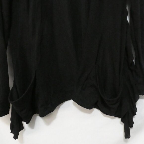 WET SEAL | P2P 17 inches measured | Black Open Front Long Sleeve Cardigan - Picture 14 of 15